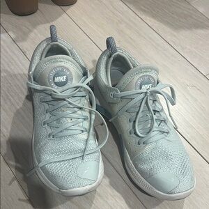 Nike Blue and White Sneakers with Cushioned Sole